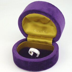 Authentic GUCCI Icon ring ring Au750/White Zi Luco Nia [Used]